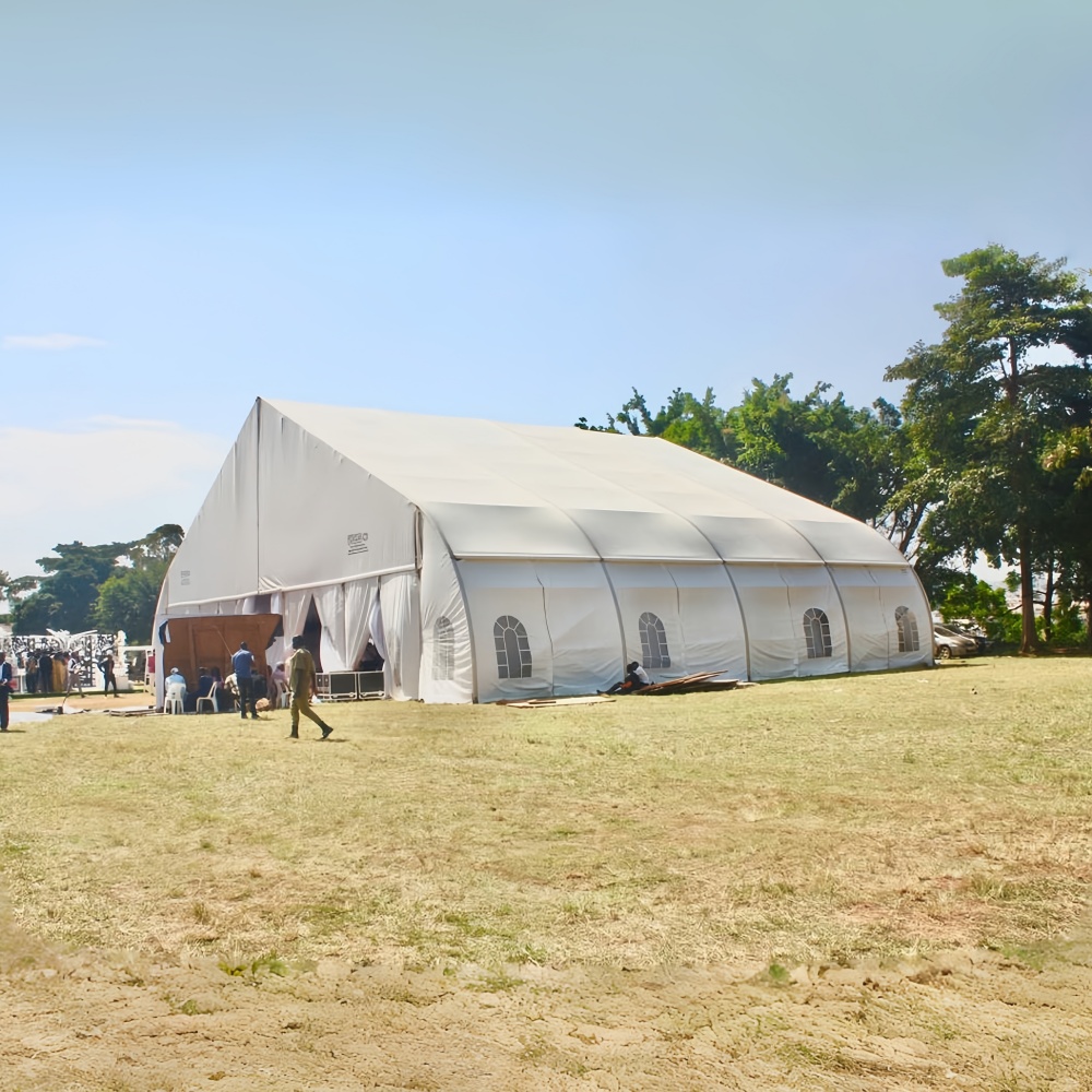 White TFS Curved Tent